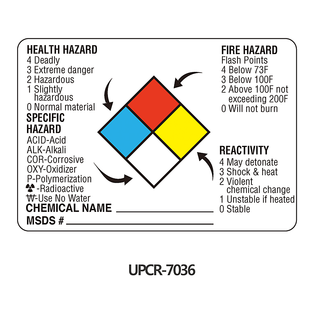 Chemical Hazard Label 케미컬 라벨 테이프
