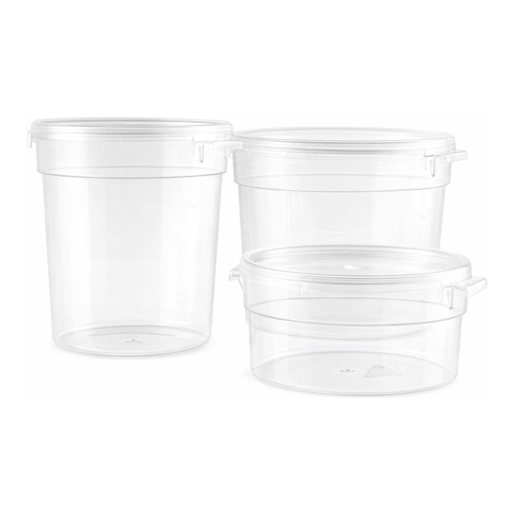 PC Container with Cover 투명 PC 원형 용기