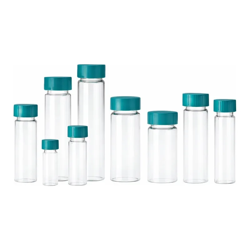 Clear Sample Vial with Cap 투명 샘플 바이알, 캡 일체형