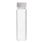 Clear Sample Vial with White Teflon/Rubber Lined Cap, Kimble 투명 샘플 바이알, 내열 & 내화학 라이너