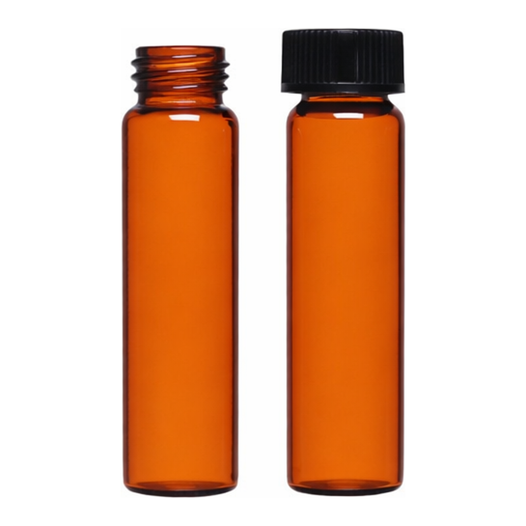 Amber Sample Vial with Teflon Rubber Lined Cap, Kimble 갈색 샘플 바이알, 내열 & 내화학 라이너