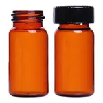 Amber Sample Vial with White Rubber Lined Cap, Kimble 갈색 샘플 바이알