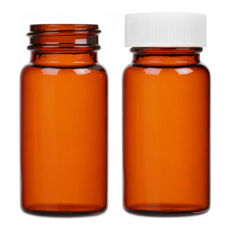Amber Sample Vial with Open Top Cap, Kimble 오픈 탑 갈색 샘플 바이알