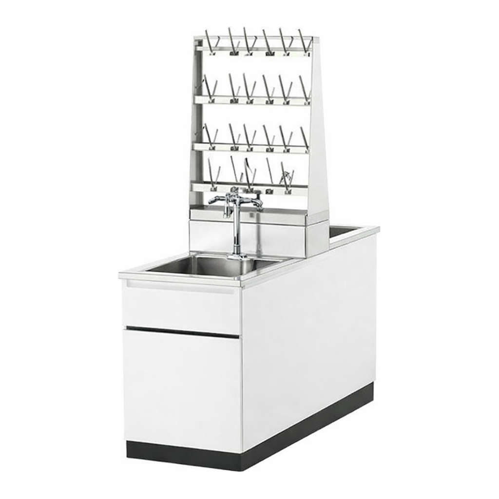 Laboratory Sink Table 양면형 실험실용 싱크대, Stainless Steel Plate & Bowl