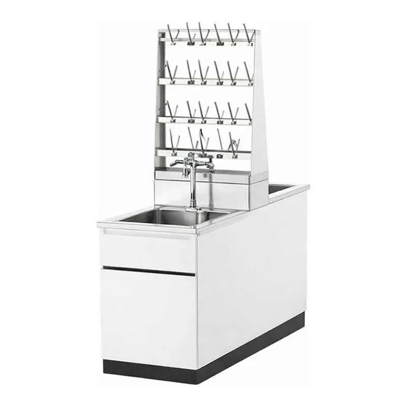 Laboratory Sink Table 양면형 실험실용 싱크대, Stainless Steel Plate & Bowl