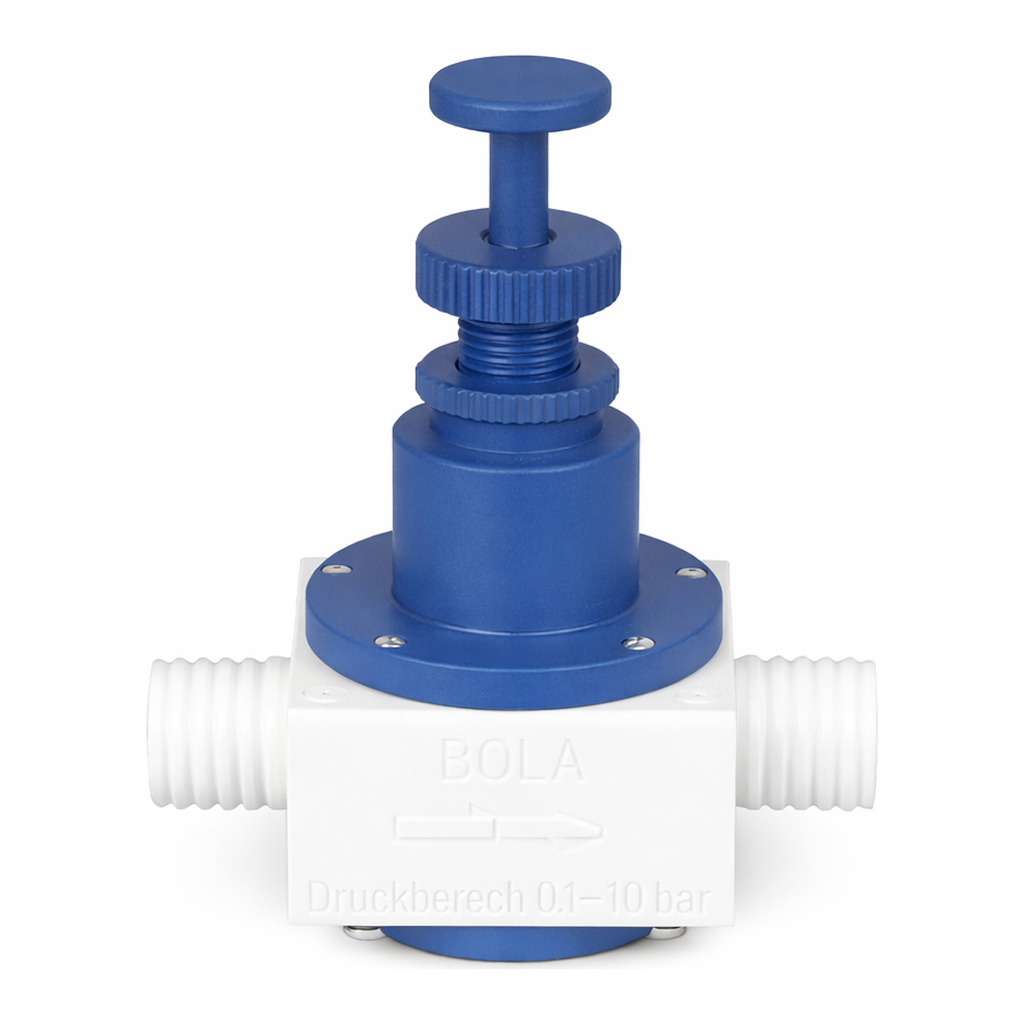 PTFE Pressure-Relief Valve With Manual Ventilation PTFE 테프론 압력 릴리프 밸브, 압력조절식