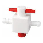 PTFE Stopcock with Hose Connection PTFE 테프론 호스용 스탑콕크