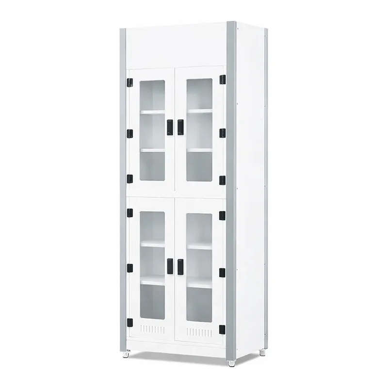 PVC/PP Solvent Storage Cabinet 내산성 배기형 시약장. 5단 여닫이형