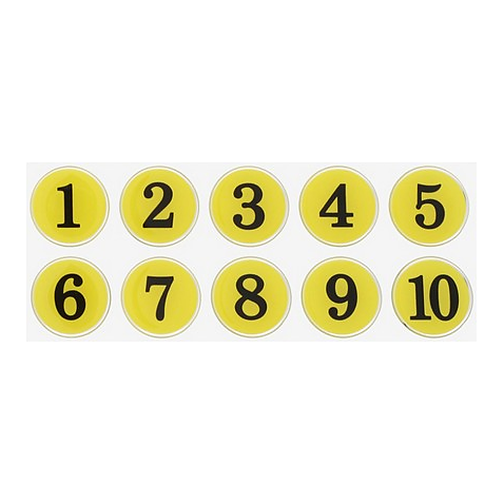 OFFICENEX [P]아트사인 번호판35(에폭시/노랑)(1100/지름35 (10개입))