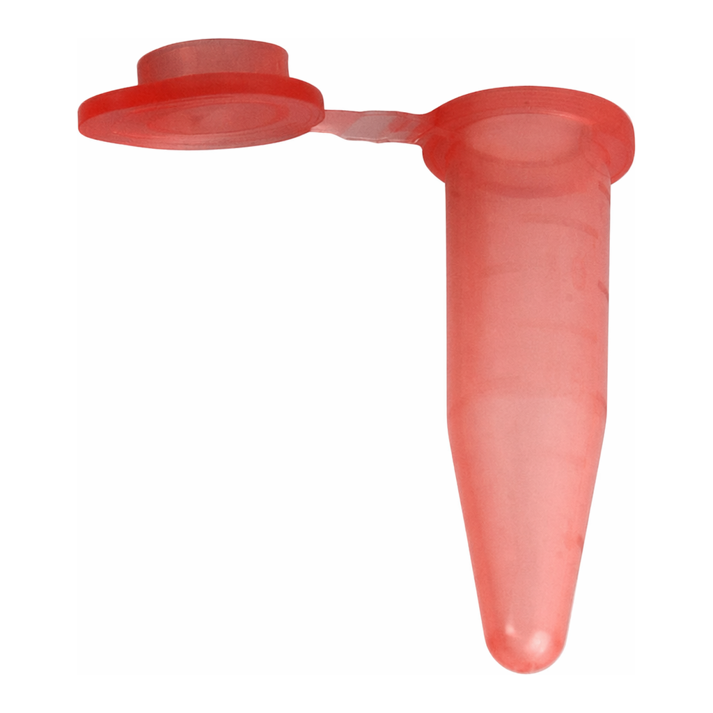Bio Plas 4316 Flat Top Microcentrifuge Tube, 0.5mL, Red, (Pack of 500)