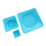 SuperMax Standard Weighing Dishes (PS), PS Blue, Antistatic