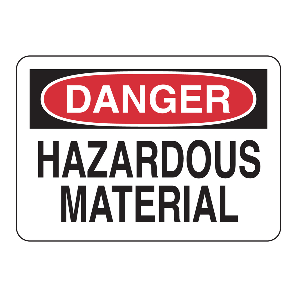 Brady DANGER Hazardous Material Sign