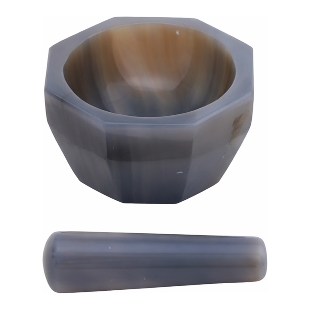 AS ONE Agate Mortar 50 x 60 x 18 with Pestle