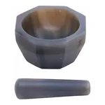 AS ONE Agate Mortar 50 x 60 x 18 with Pestle