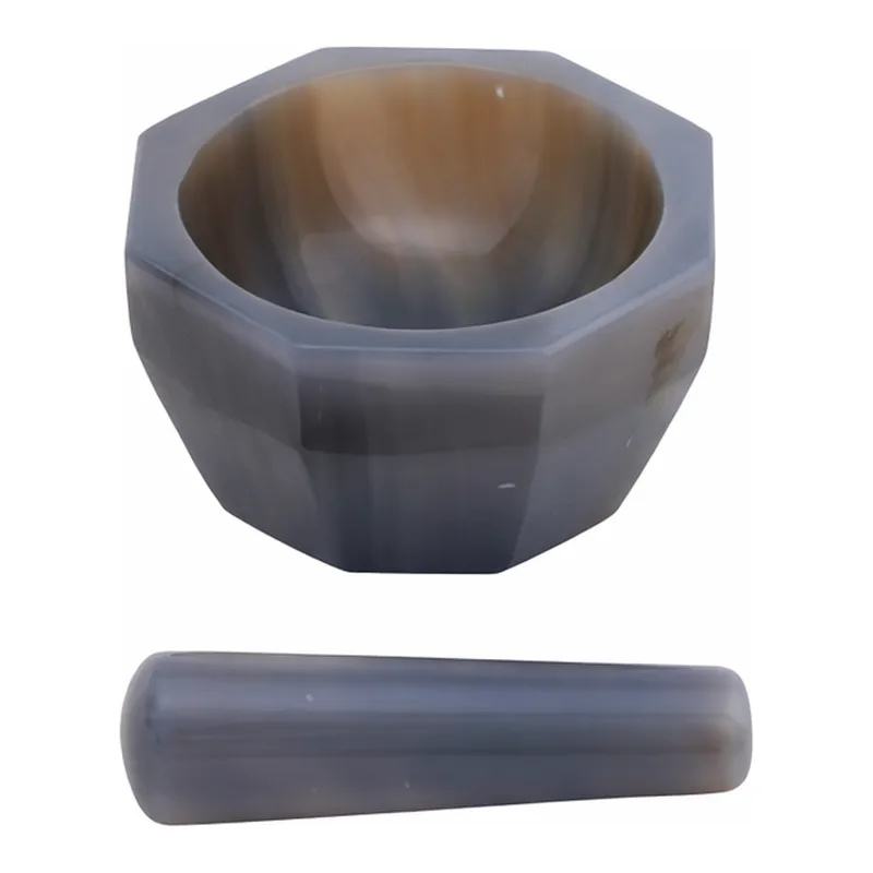 AS ONE Agate Mortar 50 x 60 x 18 with Pestle