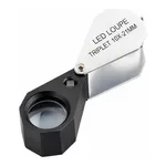 AS ONE folding type loupe 10 x white LED with LED Light