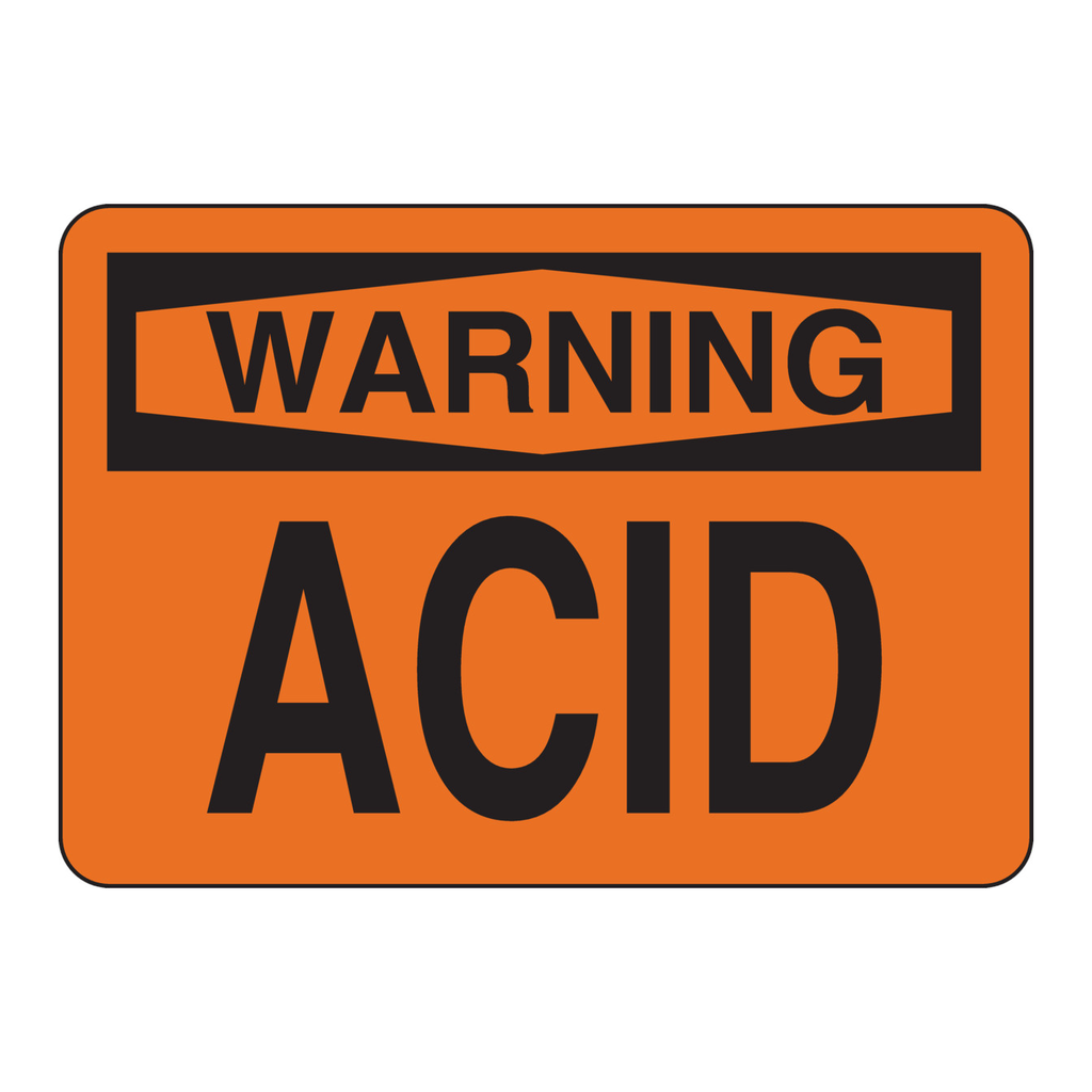 Brady WARNING Acid Sign