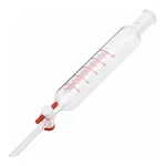 AS ONE Cylindrical Separatory Funnel (PTFE Cock With Scale, Without Bottom Sliding) 60mL