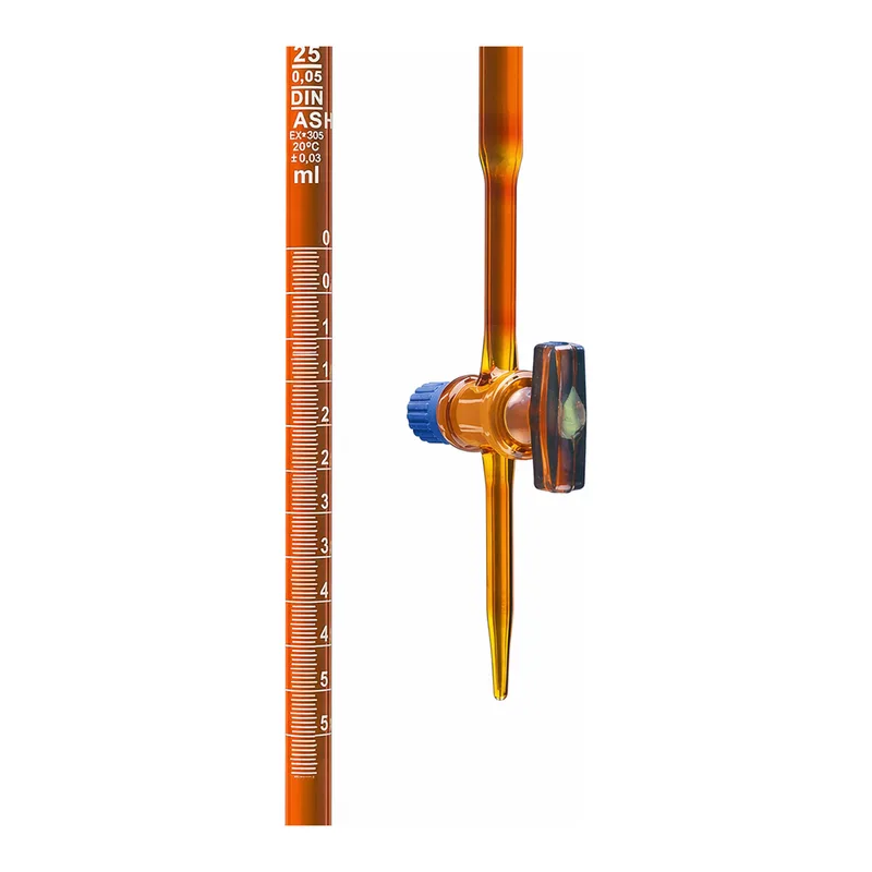 Marienfeld Superior Burette acc to Mohr, Amber glass