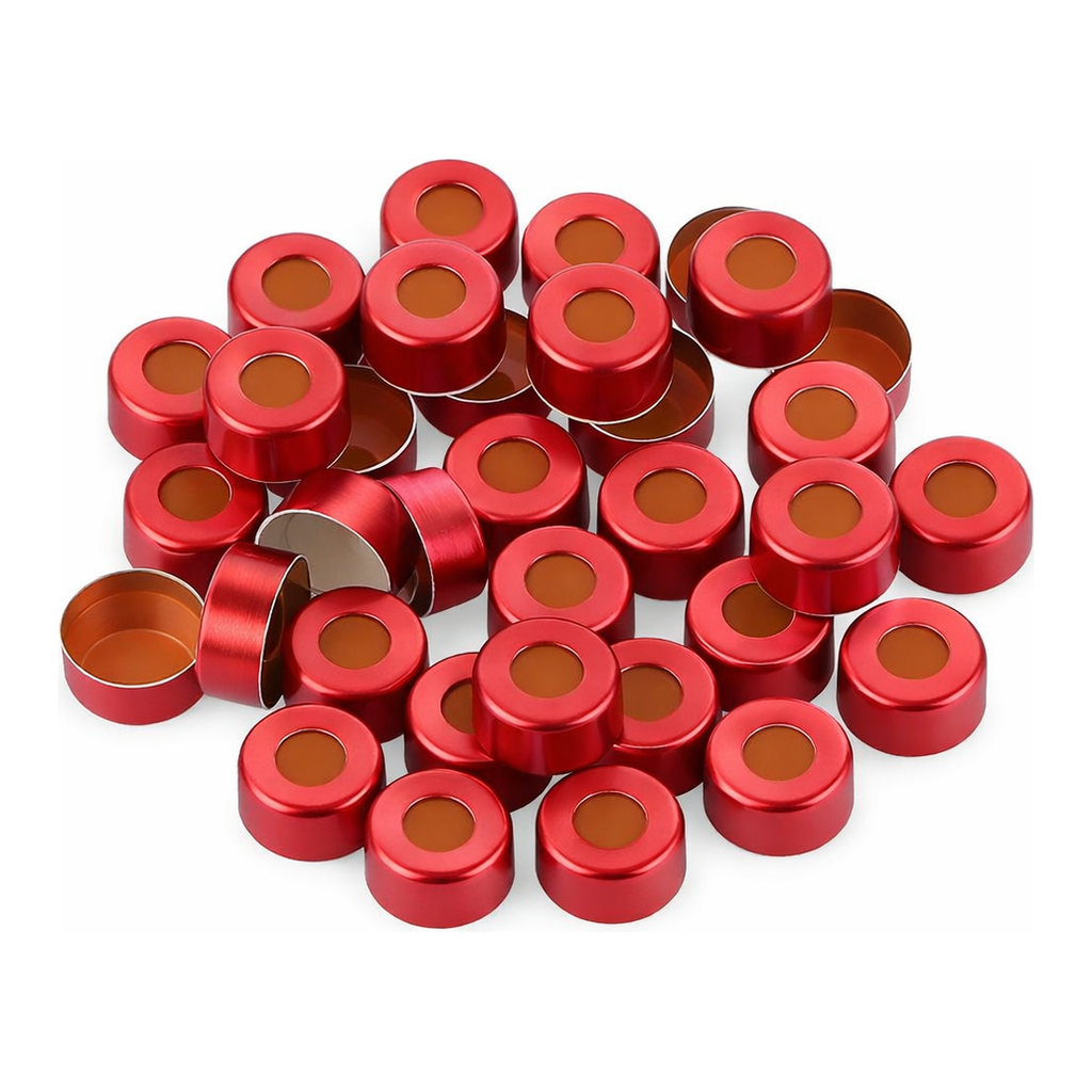 Restek Caps, Crimp Seal, 11mm Red PTFE/RR Pack of 1000