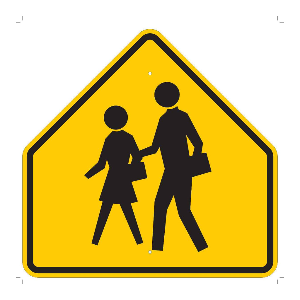 Brady School Crossing Picto Sign