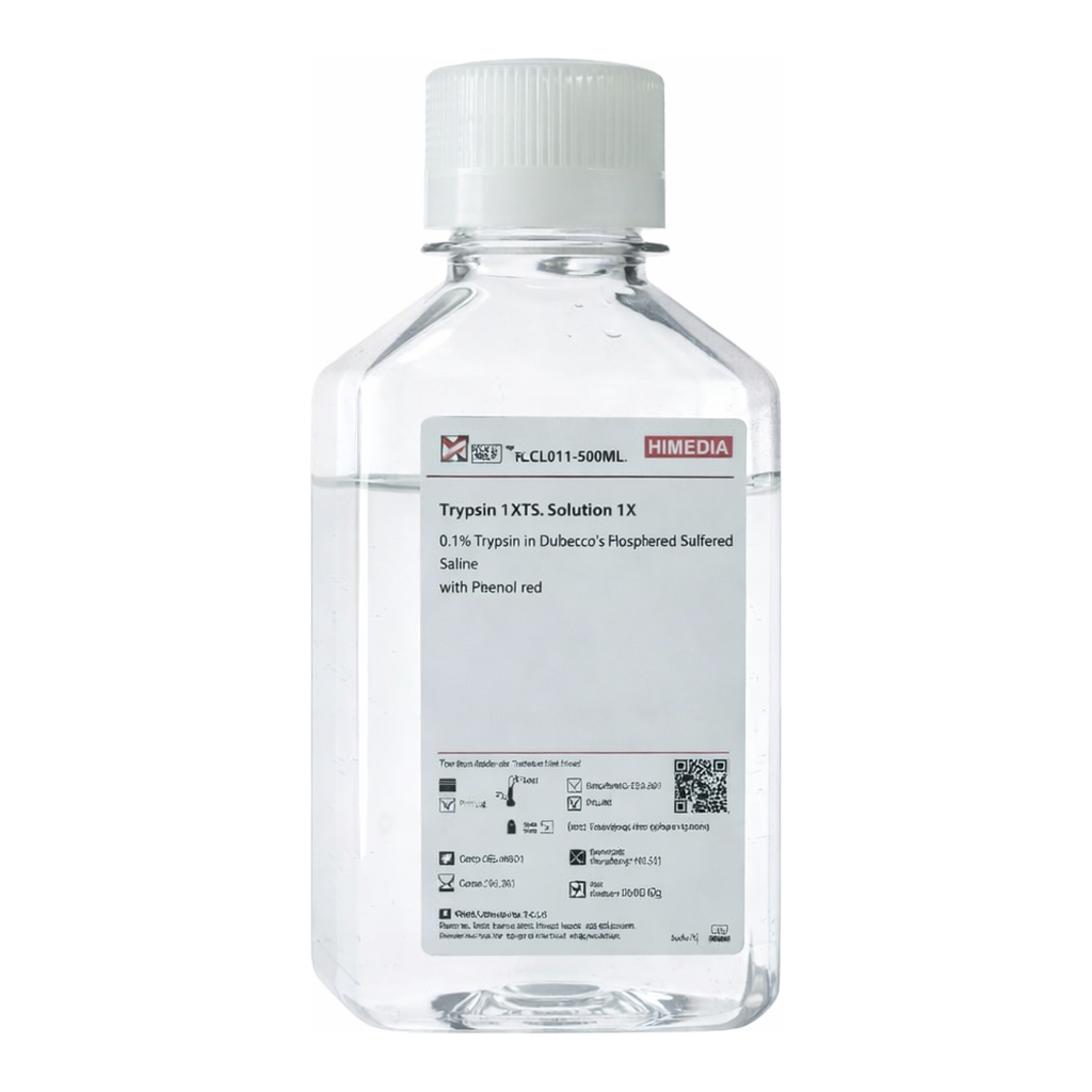 Himedia Trypsin 0.25% Solution 1X 0.25% Trypsin in Hanks` Balanced Salt Solution w/o Calcium, Magnesium and Phenol red