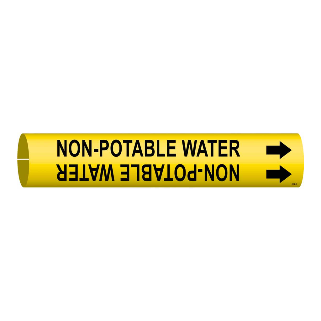 Brady NON-POTABLE WATER Snap-On Pipe Marker