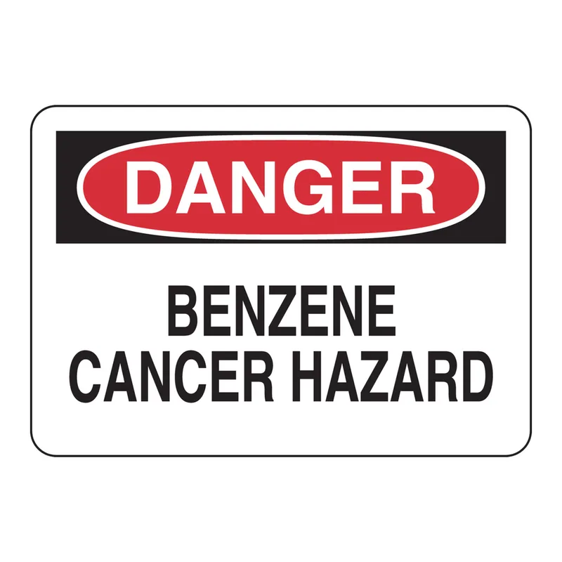 Brady DANGER Benzene Cancer Hazard Sign