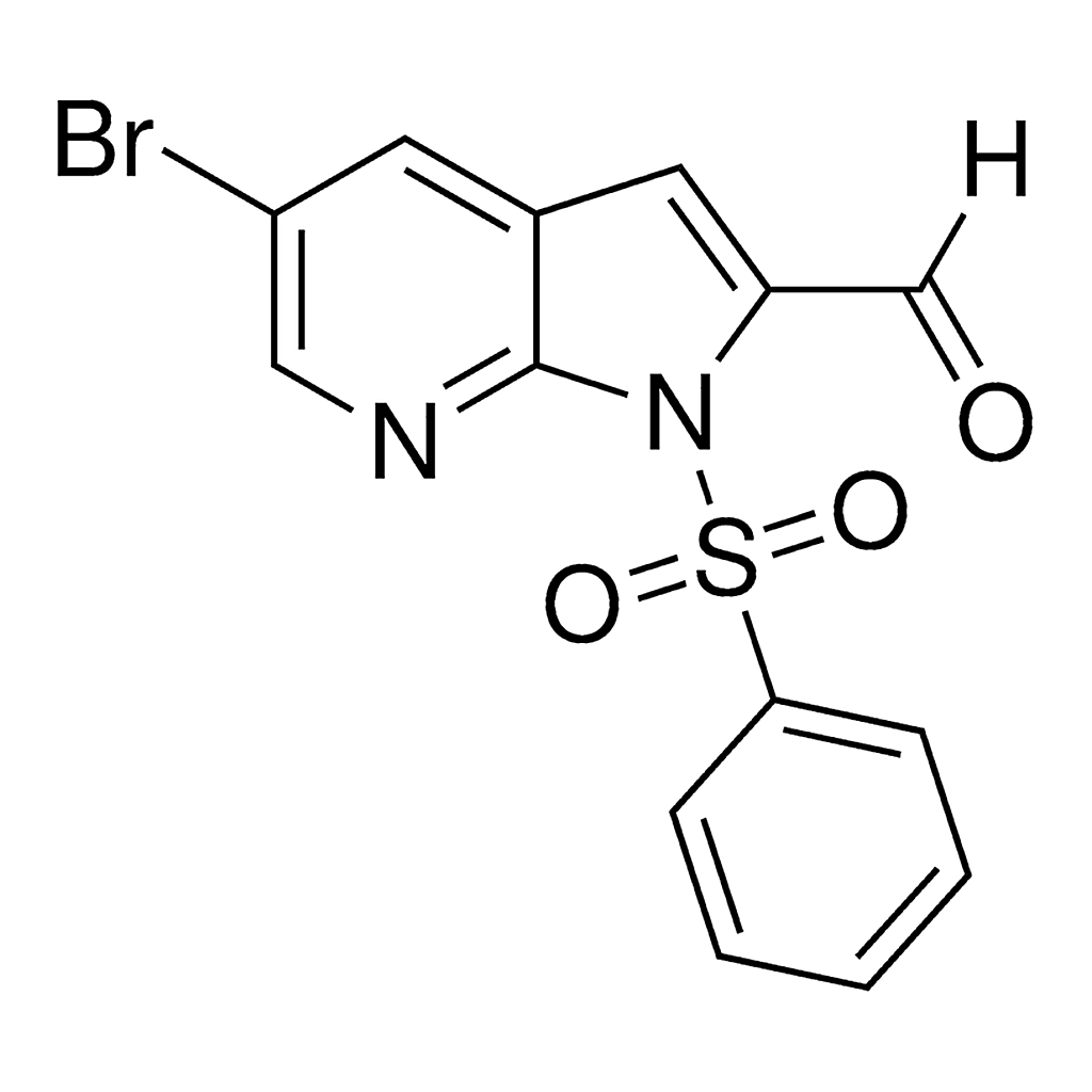 Merck 5-Bromo-1-(phenylsulfonyl)-1H-pyrrolo[2,3-b]pyridine-2-carbaldehyde