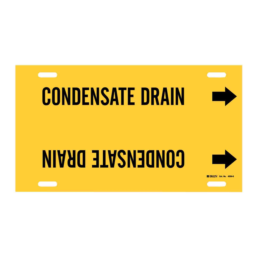 Brady CONDENSATE DRAIN Snap-On/Strap-On Pipe Marker