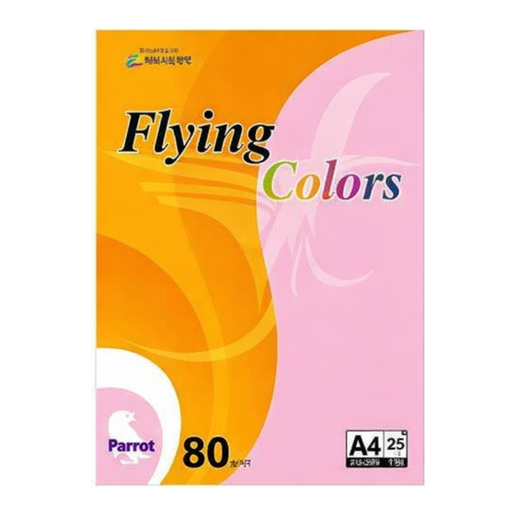 OFFICENEX 플라잉컬러 패럿(P28/A4/ 80g/ 선록색/ 25매/팩/삼원)