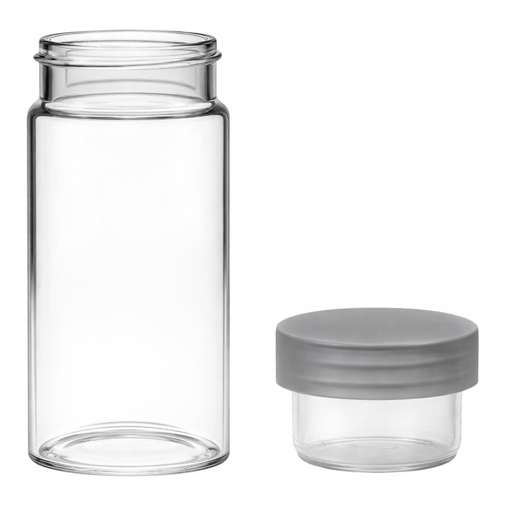Thermo Fisher Scientific Kimble Tooled Neck N-51A Borosilicate Glass Vials with Unattached Polyethylene Closure