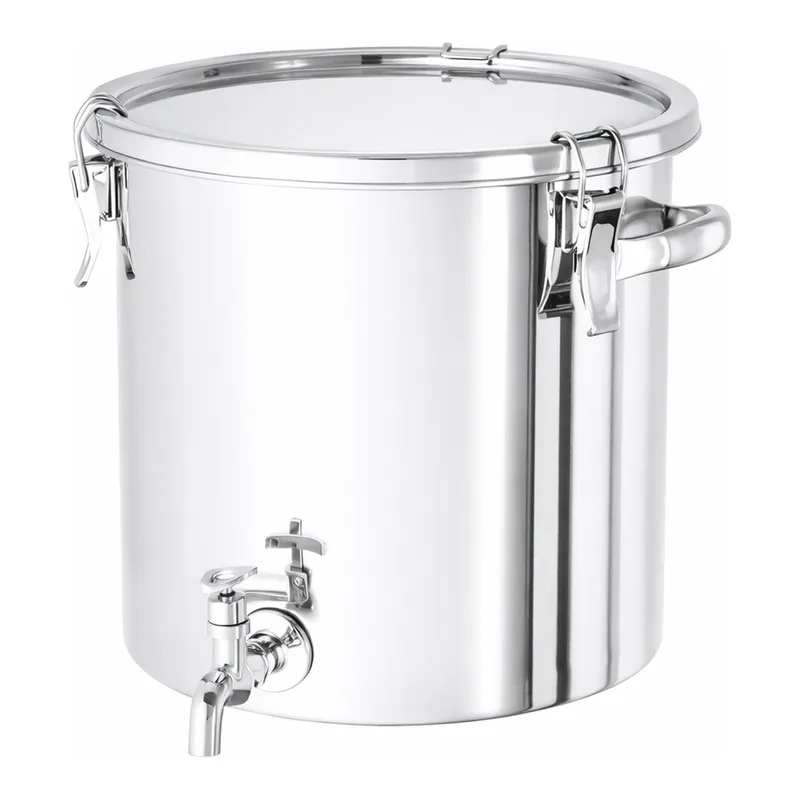 AS ONE SUS Container with Spigot, SUS304, 하구 밀폐탱크