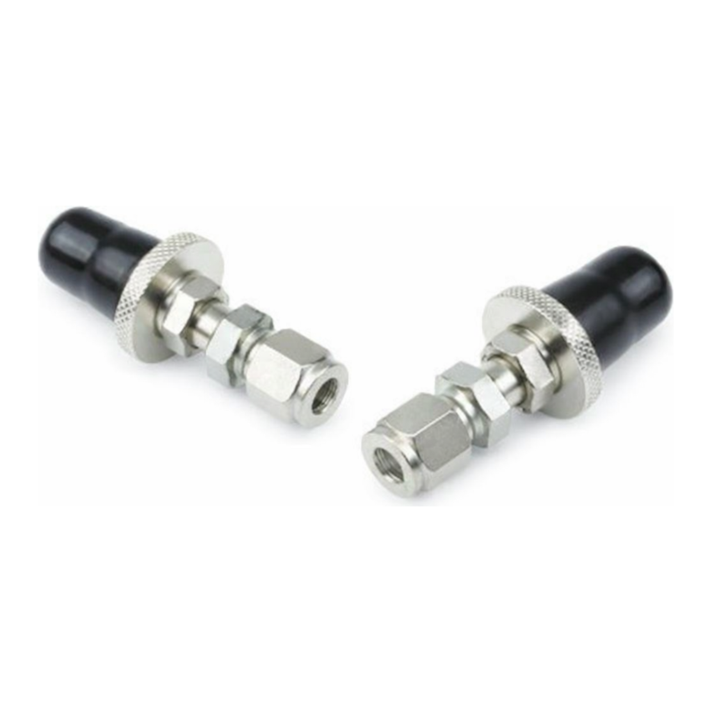 Restek Click-On Trap Connectors, 1/4in Stainless Steel Connectors Pack of 2