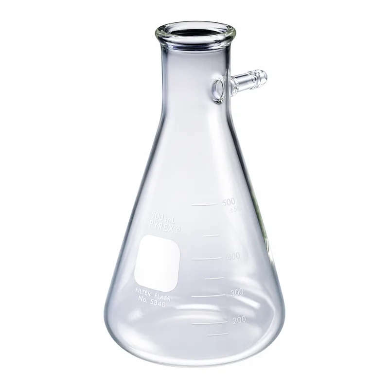 Merck Pyrex(R) heavy wall graduated filtering flask, with tubulation