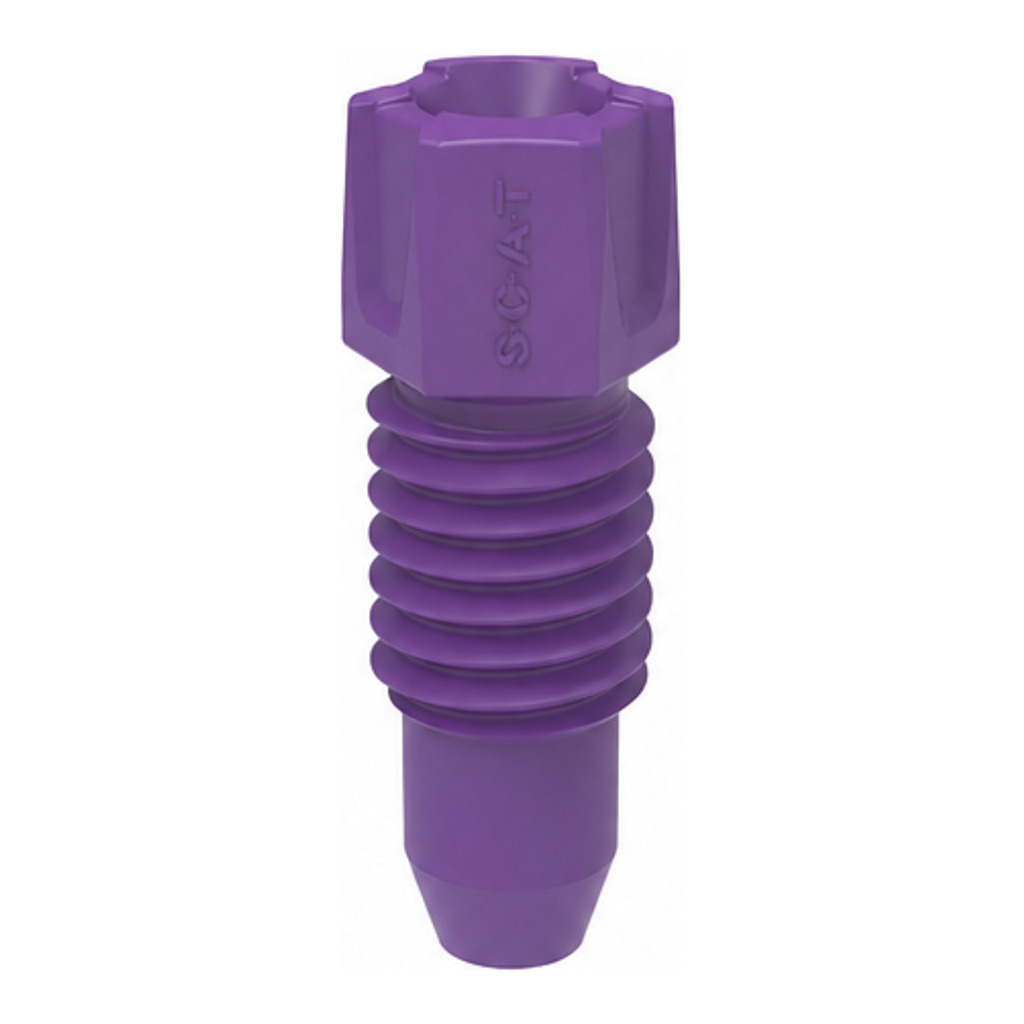 Fitting with ferrule, 2.3 mm OD, purple