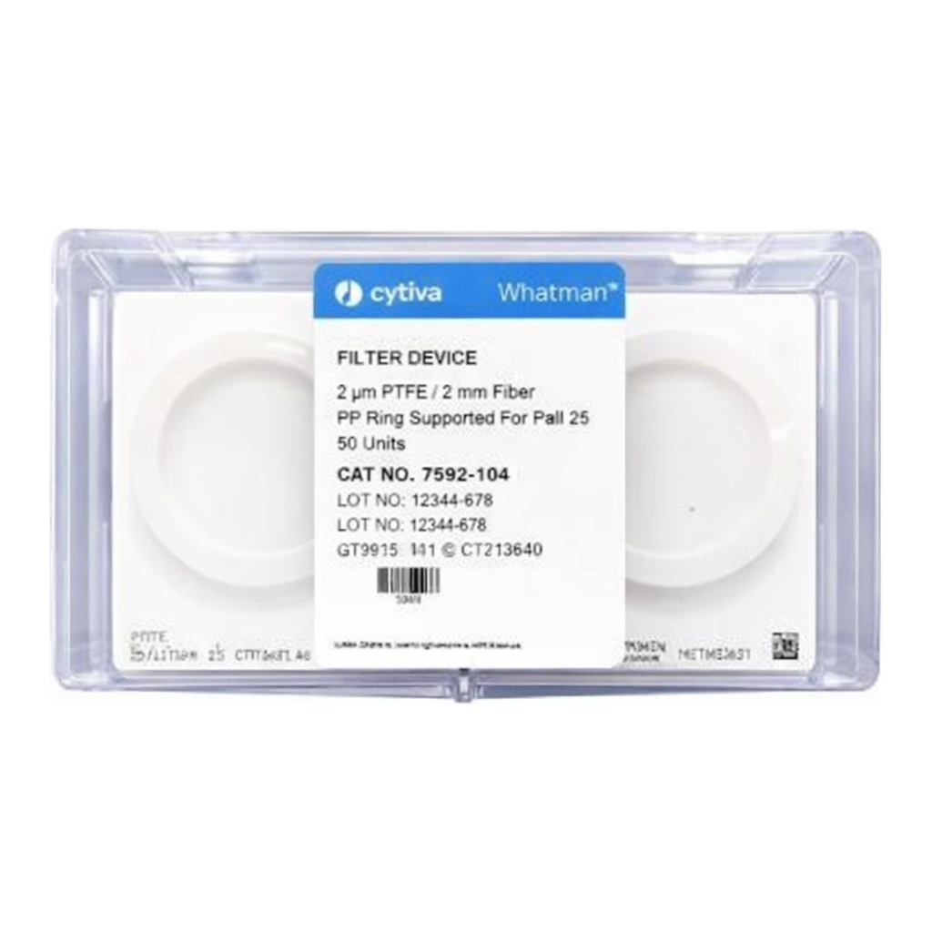 CYTIVA 7592-104 / PM2.5 PTFE 멤브레인 필터(Membrane Filter), 46.2mm 2.0µm, 서포트 링,대리모니터링용 PM2.5[50EA/PK]