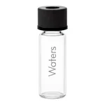 Waters Deactivated Clear Glass 12 x 32 mm Screw Neck Vial, with 10 mm Cap and PTFE/Silicone Septum, 2 mL Volume, 100/pk