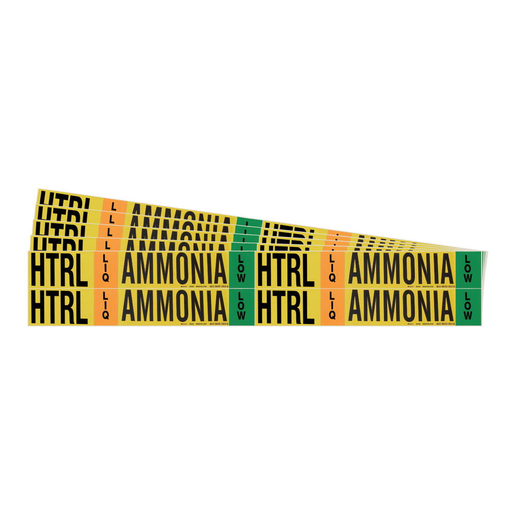 Brady HTRL LIQ AMMONIA LOW Polyester Pipe Markers