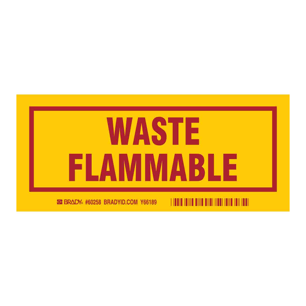 Brady WASTE FLAMMABLE Labels