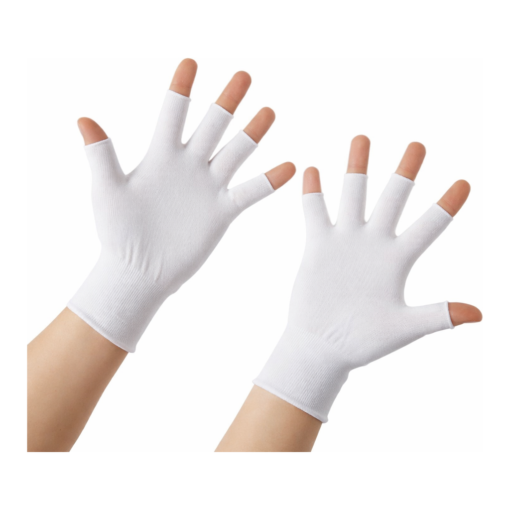Daihan Science Half-Finger Inner Glove, Nylon, White Color, 보조 장갑