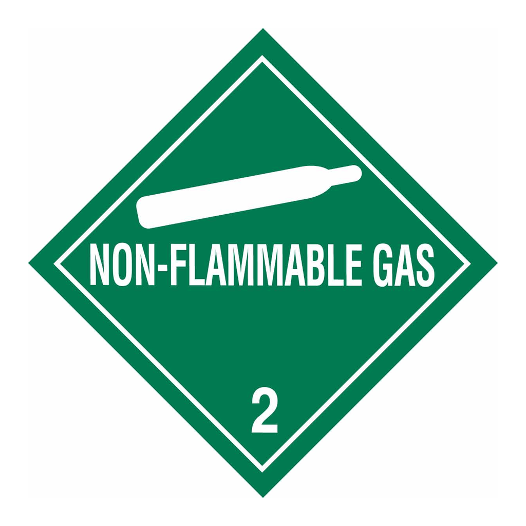 Brady NON-FLAMMABLE GAS 2 Hazardous Material Shipping Labels