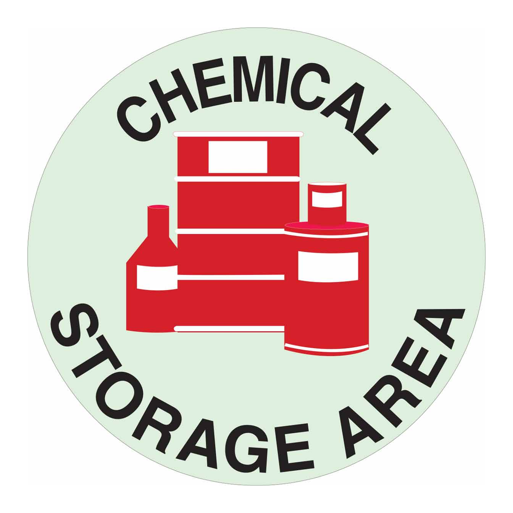 Brady CHEMICAL STORAGE AREA BradyGlo Floor Sign