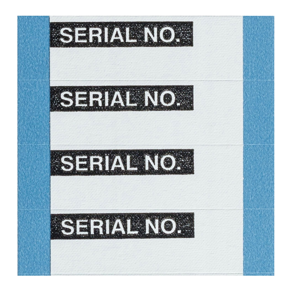 Brady Serial No. Write-On Labels