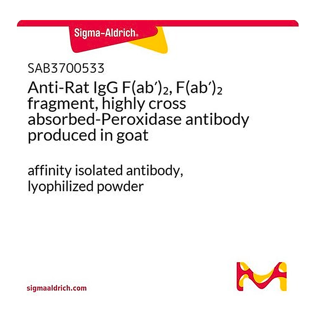Merck Anti-Rat IgG F(ab')2, F(ab')2 fragment, highly cross absorbed-Peroxidase antibody produced in goat