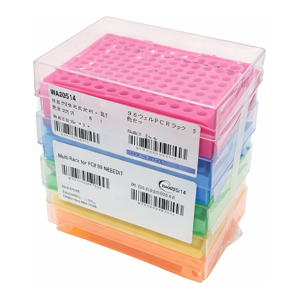 AS ONE 96 Well PCR Rack 5 Color Set
