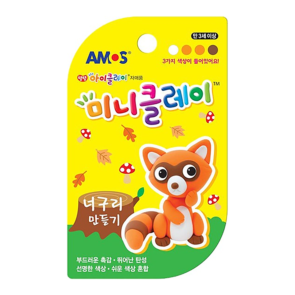 OFFICENEX 아모스 미니클레이 너구리