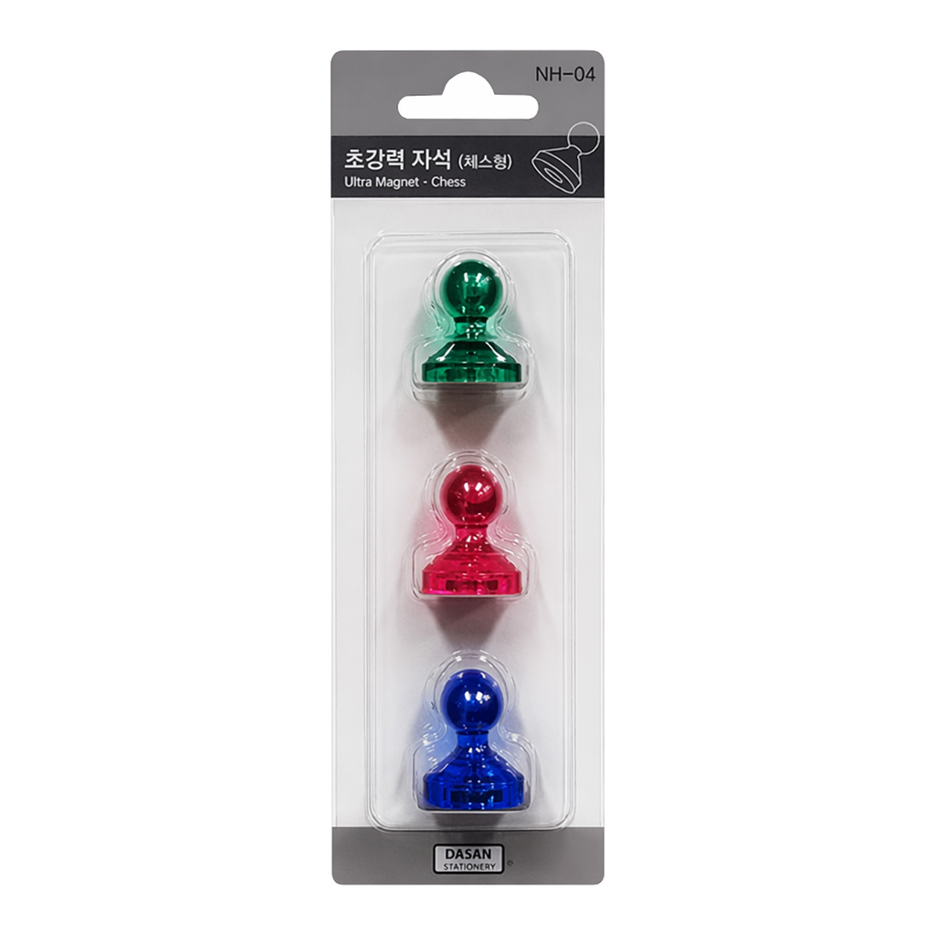 OFFICENEX 체스형 초강력자석 세트 대 NH-04 3개입(Ø21mm)