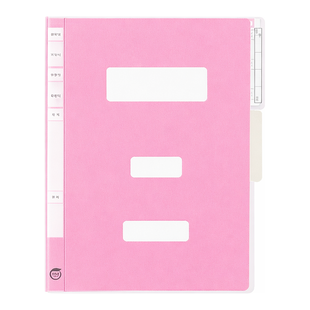 OFFICENEX [P]문화 PP 친환경 컬러정부화일(F494-7/10개/팩/분홍)친환경 인증 상품