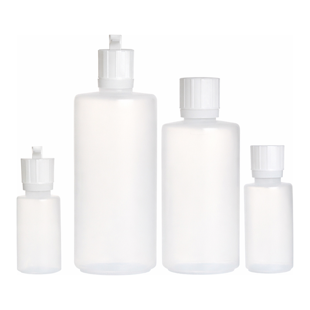 Merck Azlon Dispensing Bottles with retractable pivot nozzle